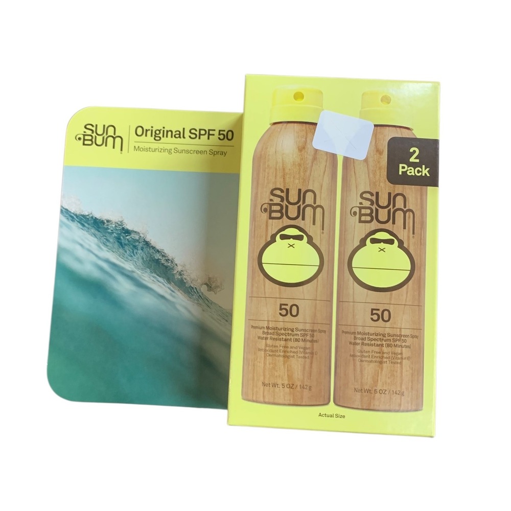 Sun Bum Original SPF 50 Moisturizing Sunscreen Spray 2-Pack Water R EXP 12/20/27